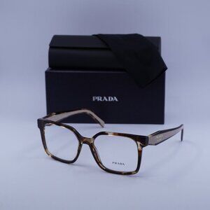 Prada PRB03V 07R1O1 Square Eyeglasses - Havana Caramel 54mm